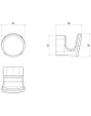 Ver imagem 2 de Cabide Deca You Black Matte - 2060.bl104.mt