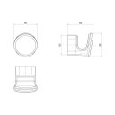 Ver imagem 2 de Cabide Deca You Black Matte - 2060.bl104.mt