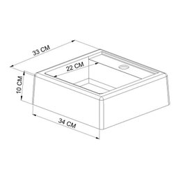 Gabinete de Banheiro Industrial de Chão 80cm P1038 com Cuba Ametista - 9