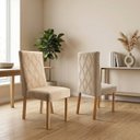 Ver mais imagens de Kit 2 Cadeiras de Madeira Maciça para Sala de Jantar Off-White Freijó