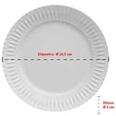 Ver imagem 2 de Prato Raso de Porcelana Branca 26,5cm Germer Relevo Diamante Avulso Mesa Posta