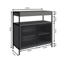 Ver imagem 6 de Gabinete de Banheiro Industrial de Chão 80cm P1038 com Cuba Ametista Preto/Grafite