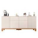 Ver mais imagens de Buffet para Sala de Jantar 4 Portas Mondrian Bege/Off White/Freijó