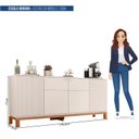 Ver imagem 4 de Buffet para Sala de Jantar 4 Portas Mondrian Bege/Off White/Freijó