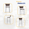 Kit 4 Bancos Alto Tamborete para Balcão Junco Argila Àrea de Lazer Ilha Bancada bar churrasqueira - 4