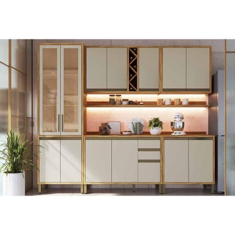 Kit Modulado Ronipa 7 Peças Tempranillo C7p101 Amendoa/off White