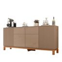 Ver imagem 7 de Buffet para Sala de Jantar 4 Portas Mondrian Marrom/Freijó