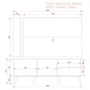 Ver imagem 3 de Rack com Painel para TV até 65 Polegadas 2 Portas Cronos Madetec