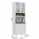 Ver imagem 3 de Paneleiro Torre Quente de Aço 4 Portas com Nicho para Micro-Ondas 220 x 70cm Renova Itatiaia Branco