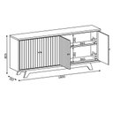 Ver imagem 2 de Aparador para Sala Buffet Brise Freijó Off White – Dj Móveis