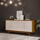 Ver imagem 4 de Aparador para Sala Buffet Brise Freijó Off White – Dj Móveis