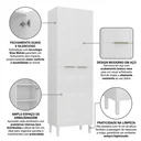 Ver imagem 5 de Paneleiro Duplo 4 Portas em Aço 220 x 70cm Renova Itatiaia Branco