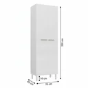 Ver imagem 3 de Paneleiro Duplo 4 Portas em Aço 220 x 70cm Renova Itatiaia Branco