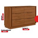 Ver imagem 3 de Cômoda para Quarto 4 Gavetas Sophia Marrom/Nogueira Touch