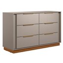 Ver imagem 4 de Cômoda 6g Sophia para Quartos 82,5x45x136cm Marrom/Nogueira/Nude Prime Tx