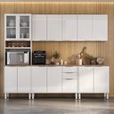 Ver imagem 1 de Cozinha Modulada em Aço 5 Peças 14 Portas 2 Gavetas Paneleiro Nicho Forno Renova Itatiaia 