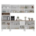 Ver imagem 4 de Cozinha Modulada em Aço 5 Peças 14 Portas 2 Gavetas Paneleiro Nicho Forno Renova Itatiaia 