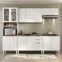 Ver imagem 1 de Cozinha Modulada em Aço 5 Peças 14 Portas 2 Gavetas Paneleiro Nicho Forno Renova Itatiaia Branco/Neve