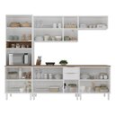 Ver imagem 4 de Cozinha Modulada em Aço 5 Peças 14 Portas 2 Gavetas Paneleiro Nicho Forno Renova Itatiaia 