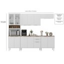 Ver imagem 3 de Cozinha Modulada em Aço 5 Peças 14 Portas 2 Gavetas Paneleiro Nicho Forno Renova Itatiaia 