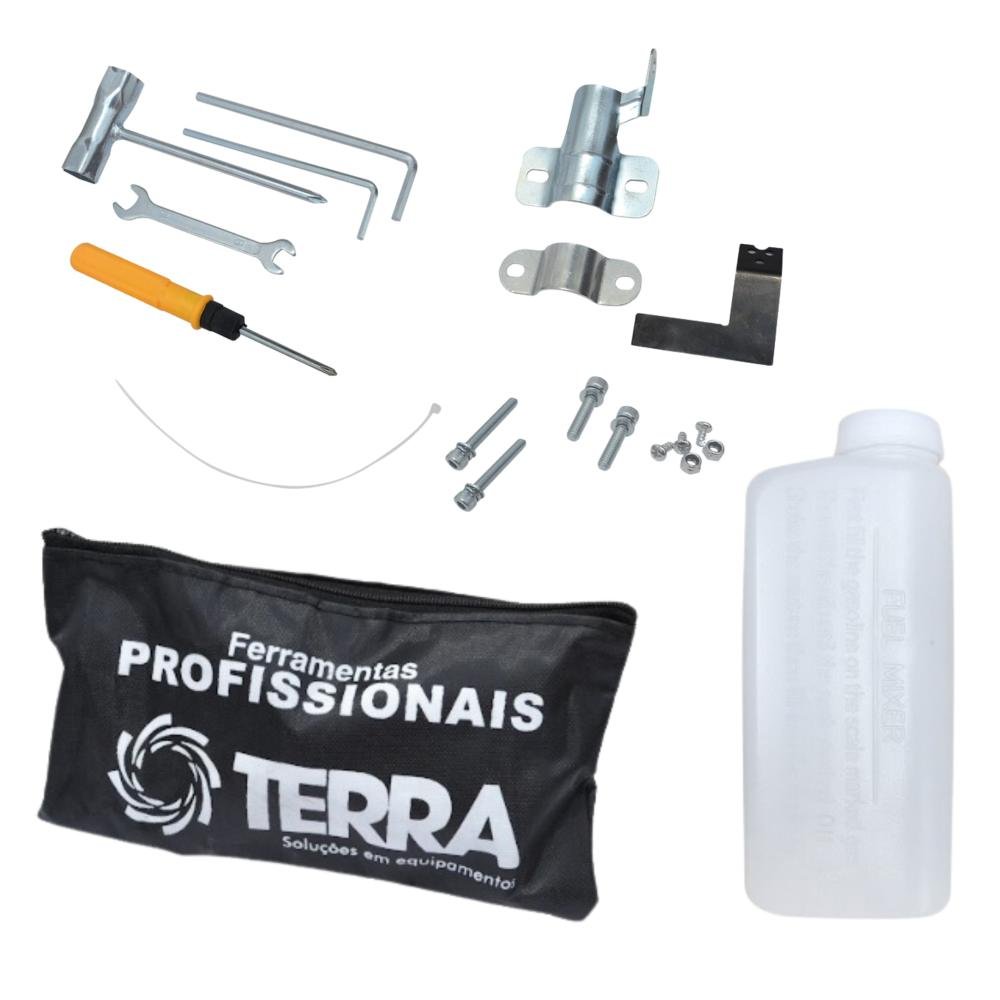 Roçadeira Profissional Terra Grh520 52cc C/ Lâmina 2 Pontas e Carretel + Óleo Toyama 2t - 8
