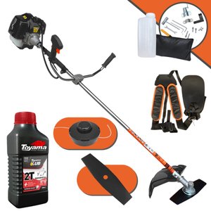 Roçadeira Profissional Terra Grh520 52cc C/ Lâmina 2 Pontas e Carretel + Óleo Toyama 2t