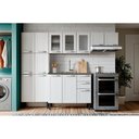 Ver imagem 1 de Cozinha Modulada Completa Múltipla 4 Peças (2 Armários + 1 Balcão + 1 Paneleiro) C4P76 Branco - Bert