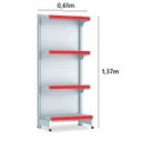 Ver imagem 4 de Gondola Centro 137 Amapa Fit Kit 2 Metros 2 Ponta Branco Sp - Amapá