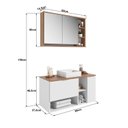 Ver imagem 3 de Gabinete de Banheiro com Espelheira e Cuba 90cm Essence BA308 Yescasa