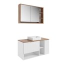 Ver imagem 2 de Gabinete de Banheiro com Espelheira e Cuba 90cm Essence BA308 Yescasa