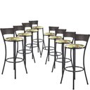 Ver imagem 1 de Jogo Com 8 Banquetas Altas Forts Fibra Uv Bancada, área Goumert, Bar, Piscina, Balcão, Floral