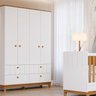 Guarda Roupa de Bebê 4 Portas 4 Gavetas Chantilly Expresso Móveis - 1