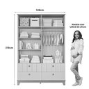 Ver imagem 5 de Guarda Roupa de Bebê 4 Portas 4 Gavetas Chantilly Expresso Móveis Branco/Nature