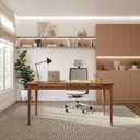 Ver imagem 1 de Escrivaninha Mesa Escritório Madeira Maciça 160cm Miriti CabeCasa MadeiraOriginals