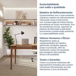 Escrivaninha Madeira Maciça 160cm Miriti Cabecasa Madeiramadera - 7