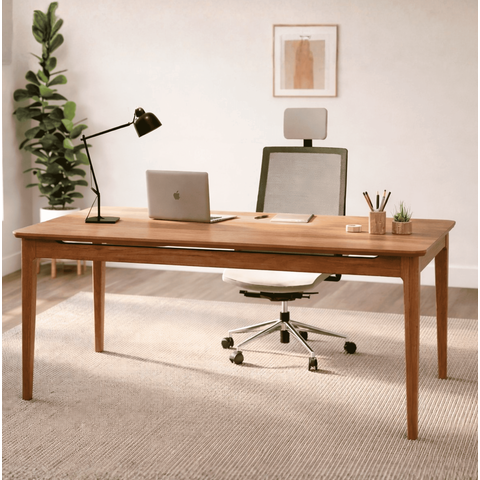 Escrivaninha Mesa Escritório Miriti 160cm CabeCasa MadeiraOriginals Madeira e Cinamomo Marrom