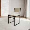 Ver imagem 1 de Cadeira de Jantar Industrial Isa Assento em Veludo para Mesa Sala de Jantar Cozinha Conforto - Bege