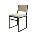 Ver imagem 2 de Cadeira de Jantar Industrial Isa Assento em Veludo para Mesa Sala de Jantar Cozinha Conforto - Bege