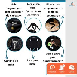 Kit Bolsa Pet Expansivel Transporte Viagem Cachorros e Gatos Preto + Par de Luvas Magnética - Duke & - 5