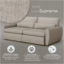 Ver imagem 7 de Sofá sem Caixa Retrátil Reclinável Charlie 2,10m Linho Pet Friendly D28 Vira Cama Casal Bege Taupe