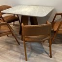 Ver imagem 7 de Cadeira para Mesa de Jantar com Encosto Curvo em Madeira Maciça Hibisco