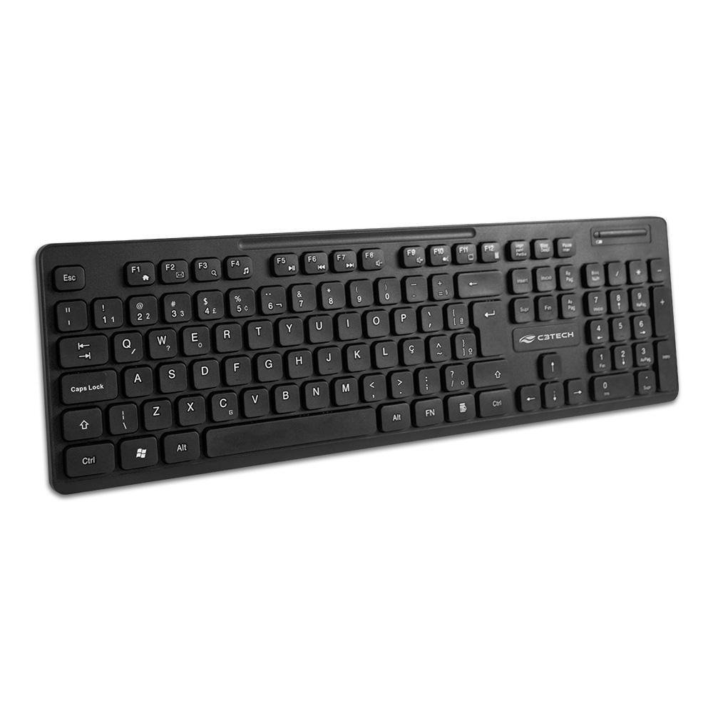 Kit Teclado e Mouse sem Fio C3tech K-w20 Preto Pt/br Abnt2 - 3