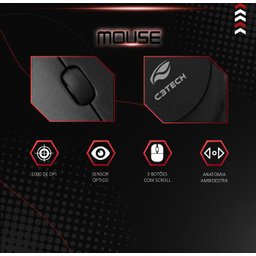 Kit Teclado e Mouse sem Fio C3tech K-w20 Preto Pt/br Abnt2 - 8