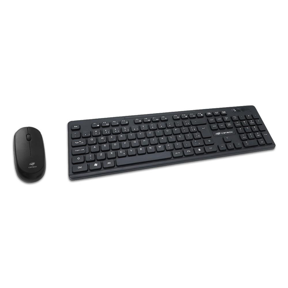 Kit Teclado e Mouse sem Fio C3tech K-w20 Preto Pt/br Abnt2 - 2