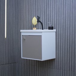 Gabinete Banheiro 40 cm Em Mdf com Pia Cuba - Veneto - 3