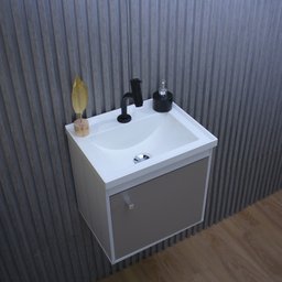 Gabinete Banheiro 40 cm Em Mdf com Pia Cuba - Veneto - 4