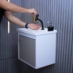 Gabinete Banheiro 40 cm Em Mdf com Pia Cuba - Veneto - 5