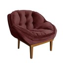 Ver imagem 3 de Poltrona Decorativa Confort Veludo MARSALA SKY MOBILE