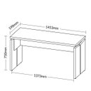 Ver imagem 2 de Mesa para Escritório Pequena Tamburato MDP Nogal/Preto