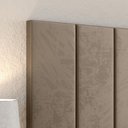 Ver imagem 6 de Kit 2 Mesinhas Off White/cinamomo Prateleira Nicho Cabeceira Cama Box Casal 1,4 Bege Suede - Rpm